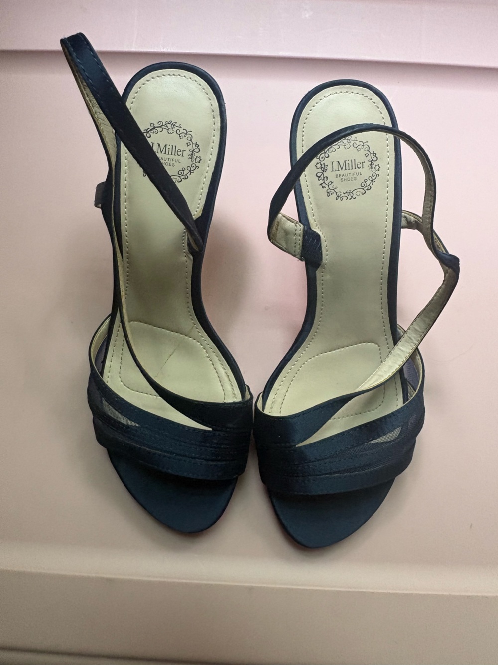 Navy Slingback Sandals